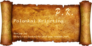 Polonkai Krisztina névjegykártya
