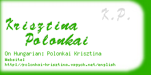 krisztina polonkai business card